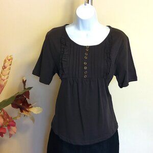 NWT Womens Summer Tunic Tops Short Sleeve Scoop Neck Casual Loose Top M 8 10